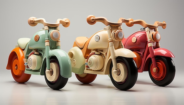 Giocattolo in legno a motore per bambini con colori silenziosi e design semplice