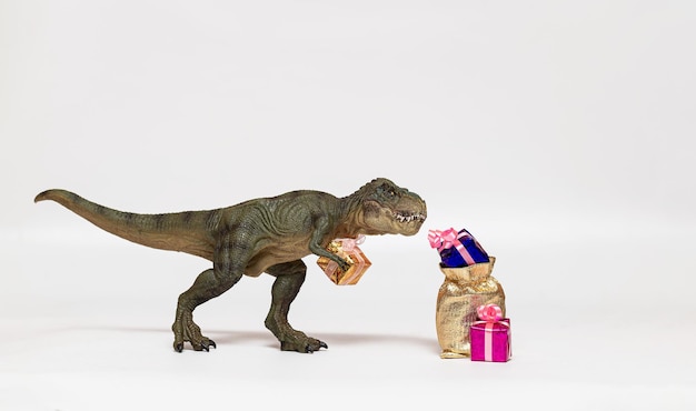 Giocattolo realistico in miniatura di tirannosauro Rex con regali per bambini per Natale e Capodanno