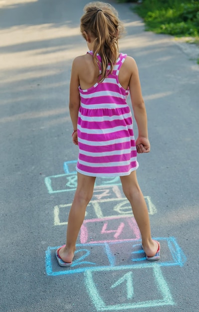 Giochi per bambini nei classici Messa a fuoco selettiva