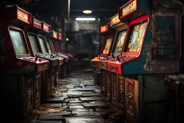 Gioco d'arcade retro vintage gioco d'arcade vecchio stile foto di alta qualità