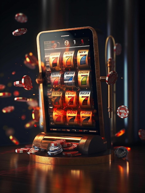 Gioco d'azzardo slot online su smartphone creato con l'intelligenza artificiale generativa