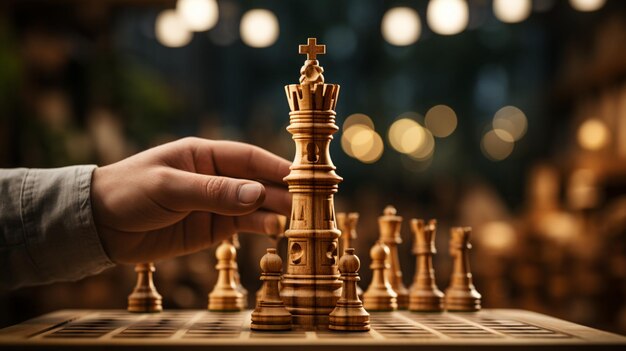 Gioco da tavolo di scacchi per idee e competizione