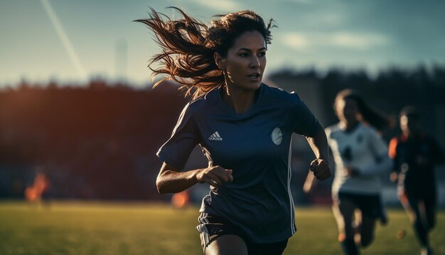 Gioco di calcio femminile sul campo di calcio fotografia editoriale Gioco di partite di calcio