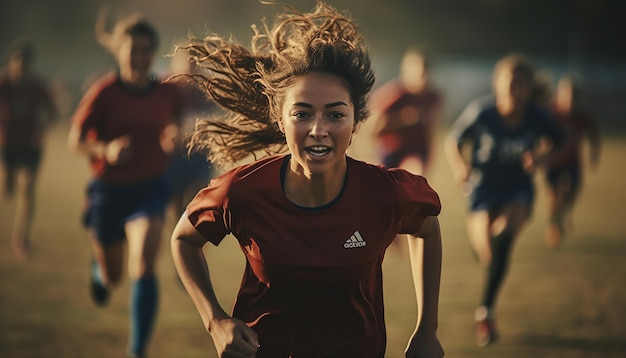 Gioco di calcio femminile sul campo di calcio fotografia editoriale Gioco di partite di calcio