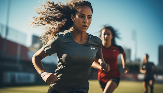 Gioco di calcio femminile sul campo di calcio fotografia editoriale Gioco di partite di calcio