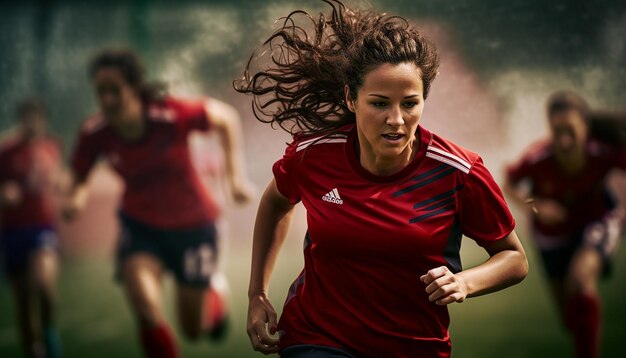 Gioco di calcio femminile sul campo di calcio fotografia editoriale Gioco di partite di calcio