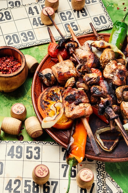 Gioco di carne e lotto barbecue