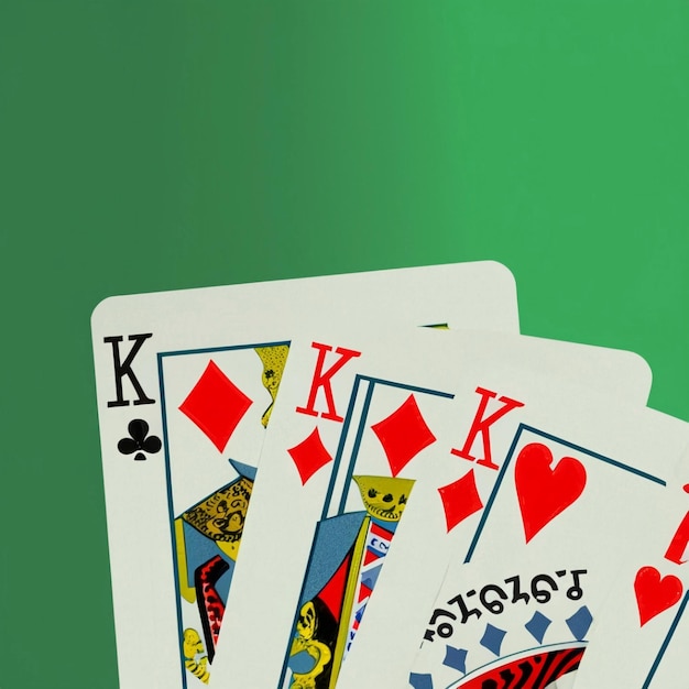 gioco di poker di carte da gioco su sfondo verde