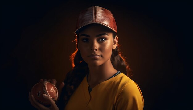 Gioco di softball sul campo photoshot Concetto di softball