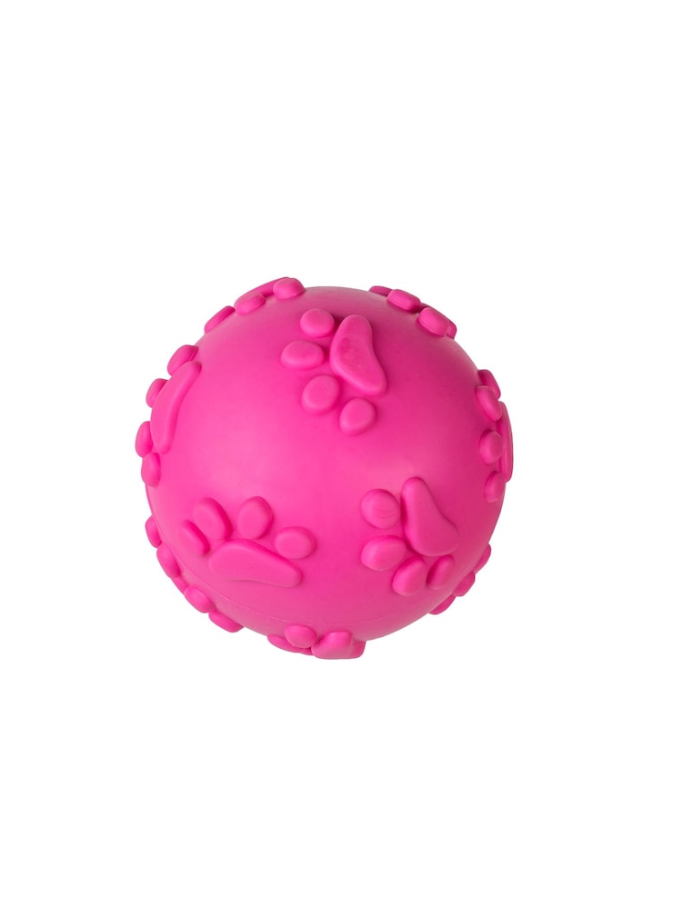 Gioco in gomma palla rossa brillante per cani.