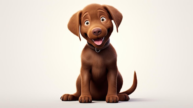 Giocoso Chesapeake Bay Retriever 3D in stile Pixar