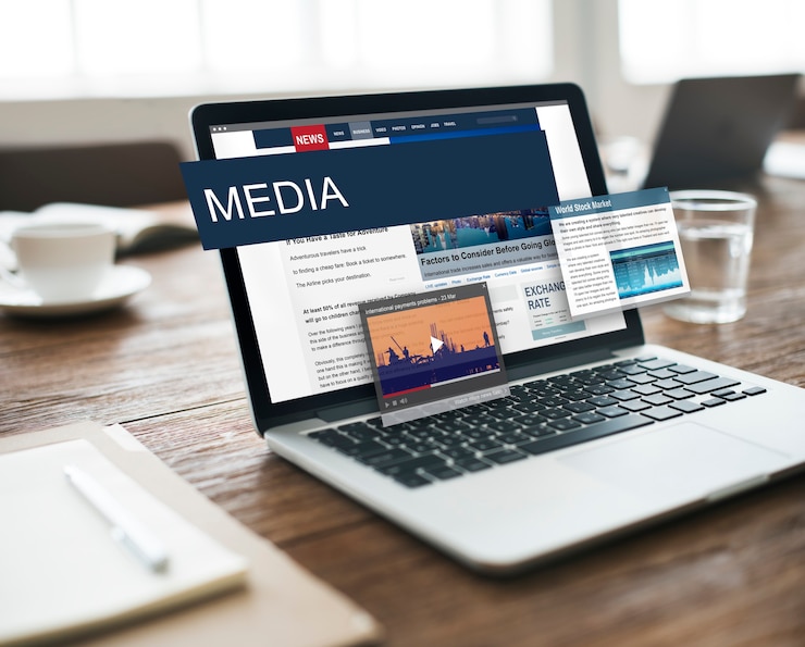 Foto giornalismo dei media global daily news content concept