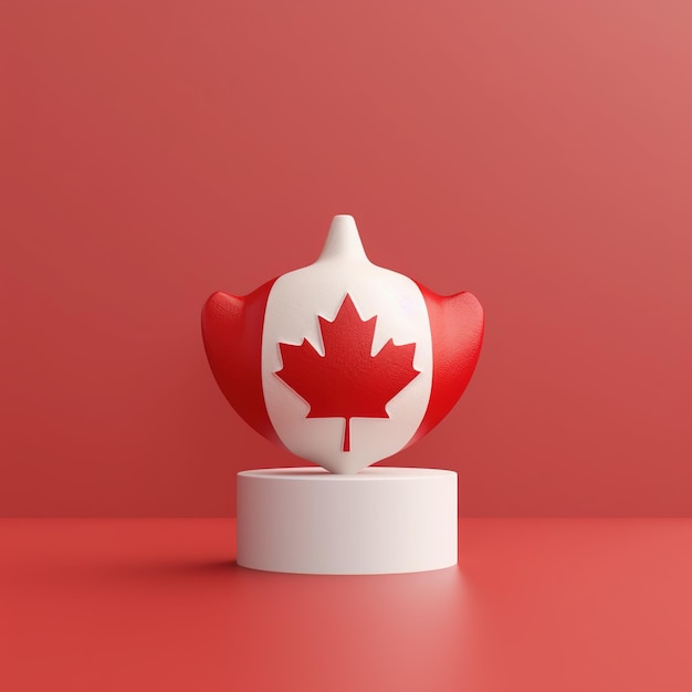 Giornata del Canada Bandiera canadese Bandiera foglia d'acero canadese Ai generata