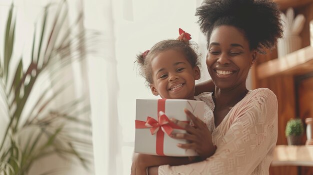 Giornata delle Madri Bambino adorabile felice Madre afroamericana legame