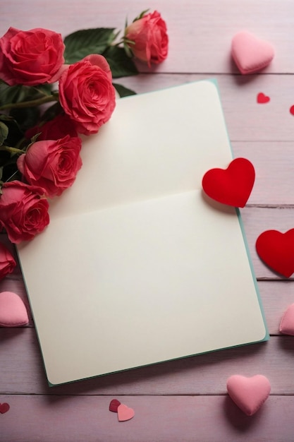 Giornata di San Valentino Bella illustrazione di sfondo per i social media Post con fiori e testo di spazio