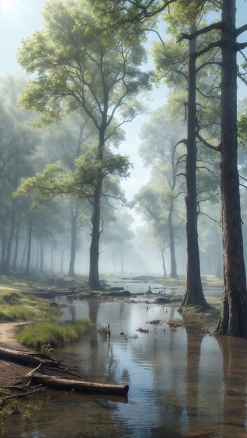 Giornata di sole in un Misty Creek