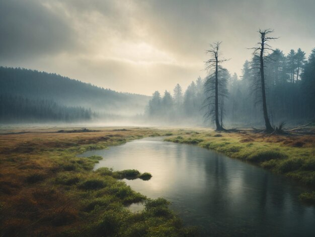 Giornata di sole in un Misty Creek