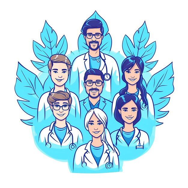 Giornata internazionale dei medici Illustrazione di mediciHappy Doctors Day Ai Generato