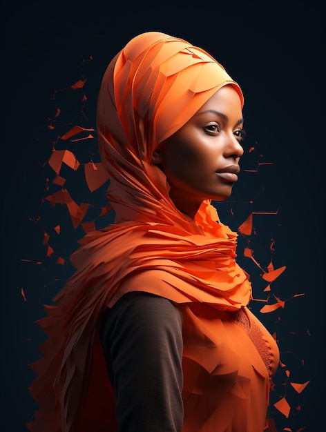 Giornata internazionale della donna Donne in abito arancione