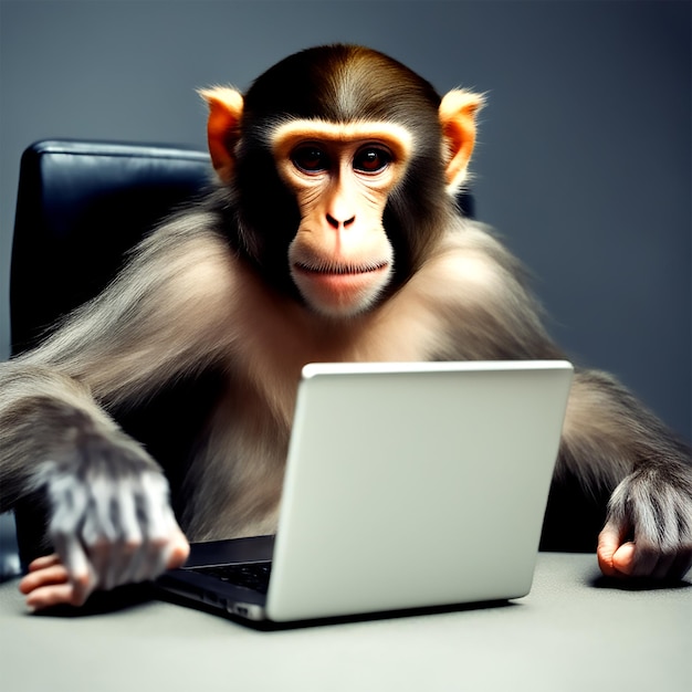 Giornata internazionale di Internet Computer con scimmia