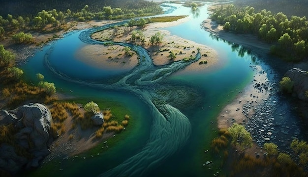 Giornata mondiale dei fiumi Generative Ai