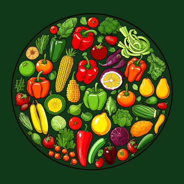 Giornata mondiale dei vegani Giornata Mondiale dei vegani illustrazione vettoriale disegnata a mano sfondo di colore vegetariano