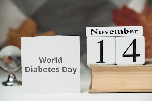 Giornata mondiale del diabete dell'autunno mese calendario novembre