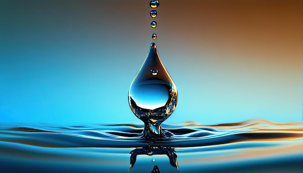 Giornata mondiale dell'acqua Goccia d'acqua realistica che cade AI generata