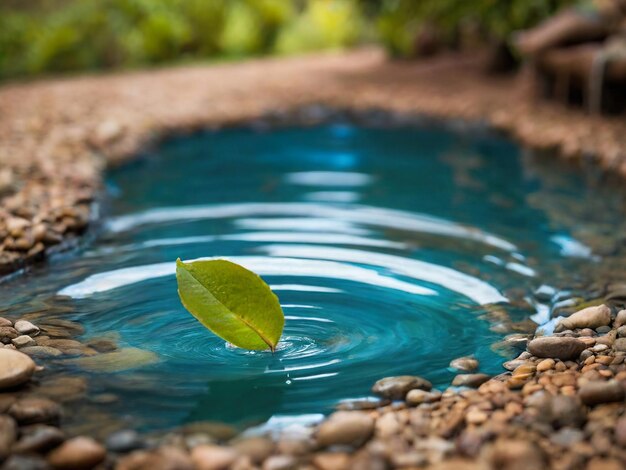 Giornata mondiale dell'acqua goccia di foglia in acqua