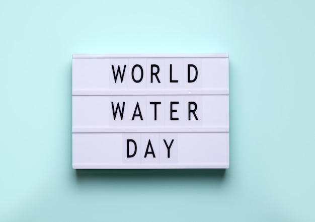 Giornata mondiale dell'acqua. iscrizione lightbox