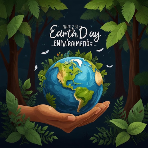 Giornata mondiale dell'ambiente e della terra Illustrazioni