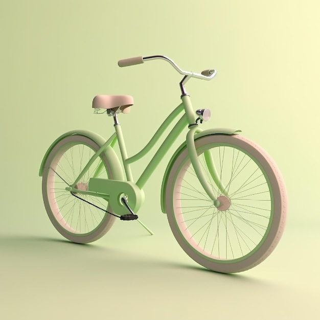 Giornata mondiale della bicicletta con la bicicletta verde Generative ai