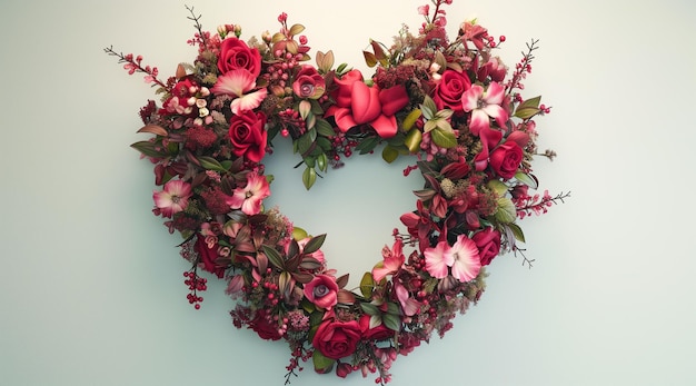 Giornata romantica di San Valentino a forma di cuore per l'amore e la celebrazione