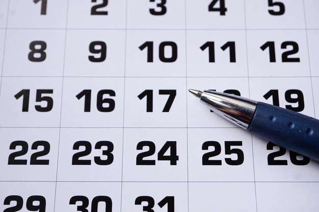 giorni del mese nel calendario, forniture per ufficio