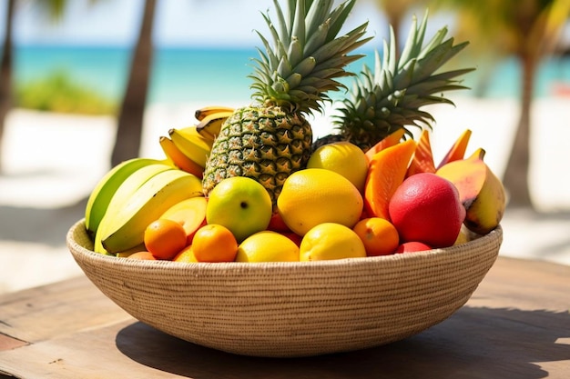 giorno d'estate una spiaggia tropicale di sabbia palme e mare paradiso vacanze 995jpg