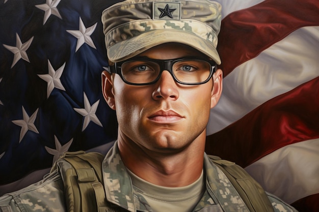 Giorno dei veterani, arte in onore di tutti coloro che hanno servito la bandiera americana.