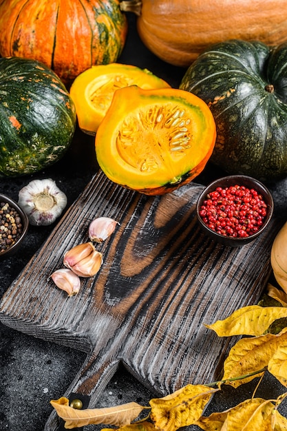 Giorno del Ringraziamento o cibo per le vacanze di zucca autunnale