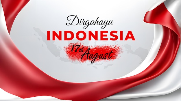 Giorno dell'indipendenza dell'Indonesia per banner o modello di post sui social media
