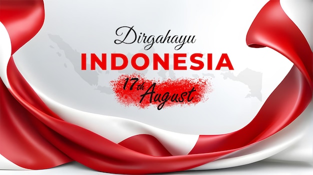 Giorno dell'indipendenza dell'Indonesia per banner o modello di post sui social media