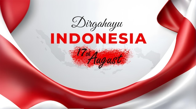 Giorno dell'indipendenza dell'Indonesia per banner o modello di post sui social media