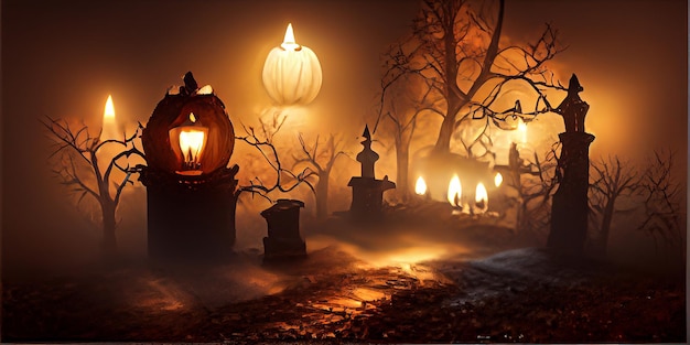 Giorno di Halloween occhi di Jack O' Lanterns Dolcetto o scherzetto Samhain All Hallows' Eve All Saints' Eve All hallowe'en spettrale Horror Ghost Demon sfondo 31 ottobre