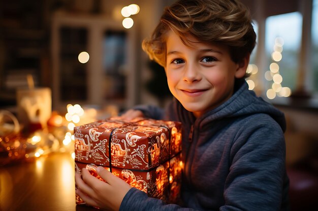Giorno di Hanukkah Festeggia il Festival delle luci, decorazioni, menorah, dreidel e immagini di famiglia