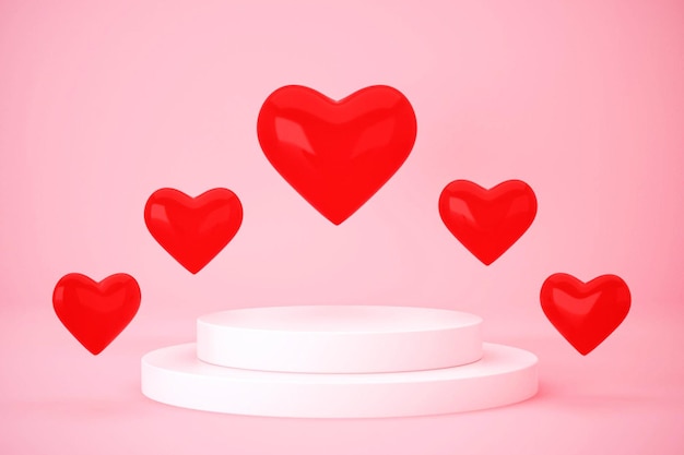 Giorno di San Valentino Vacanza Forma Geometrica Vincitori Podium