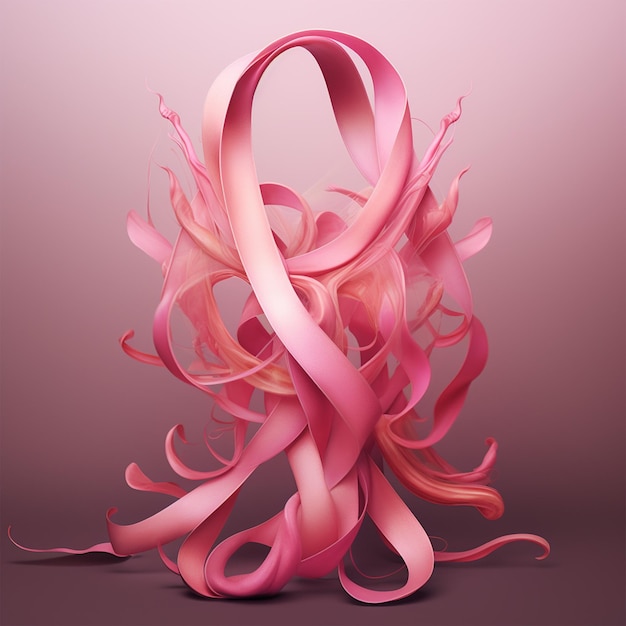 Giorno di sensibilizzazione al cancro al seno mese di ottobre Ribbon rosa realistico per donne vestito rosa