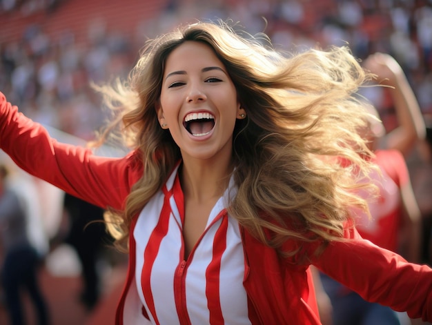 Giovane cheerleader femminile