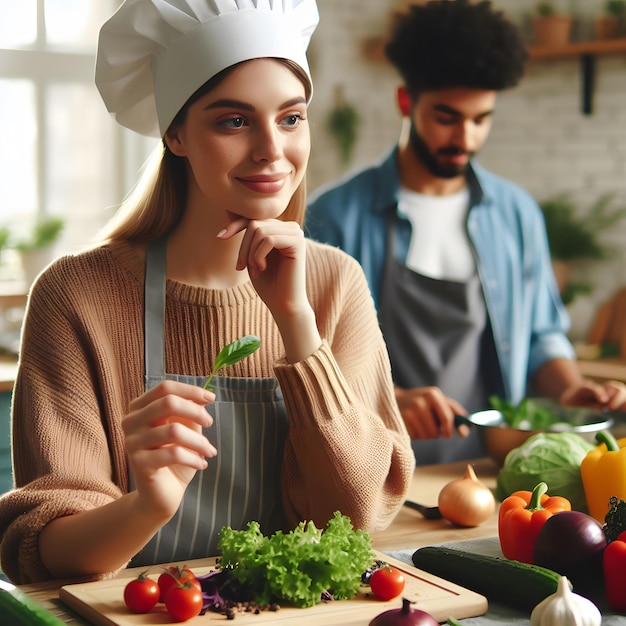 Giovane donna che abbraccia uno stile di vita sano Wellness e Vitality Concept Microstock Image