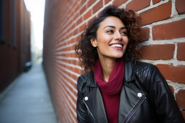 Giovane donna fiduciosa che sorride