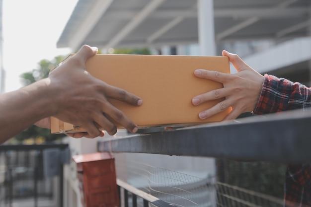 Giovane donna titolare di una piccola impresa che acquista online a casa prendendo nota degli ordini dei clienti con telefoni cellulari Imprenditore di PMI o concetto di stile di vita freelance