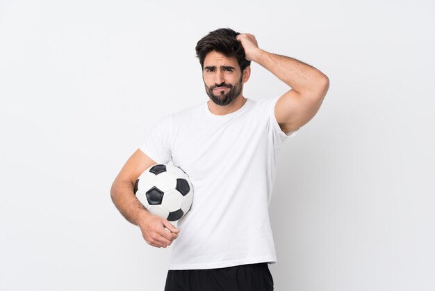 Giovane uomo di calcio sportivo