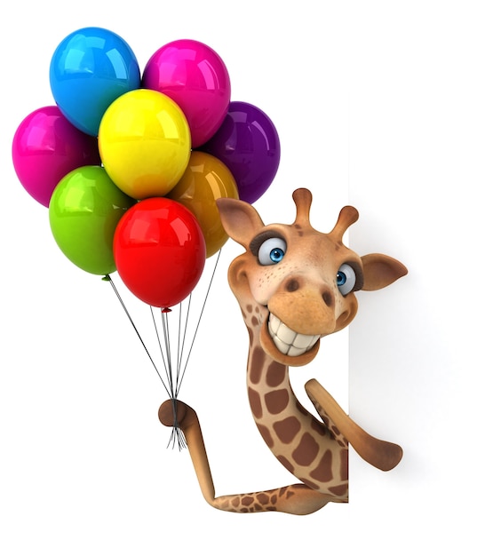 Giraffa divertente - 3D Illustration